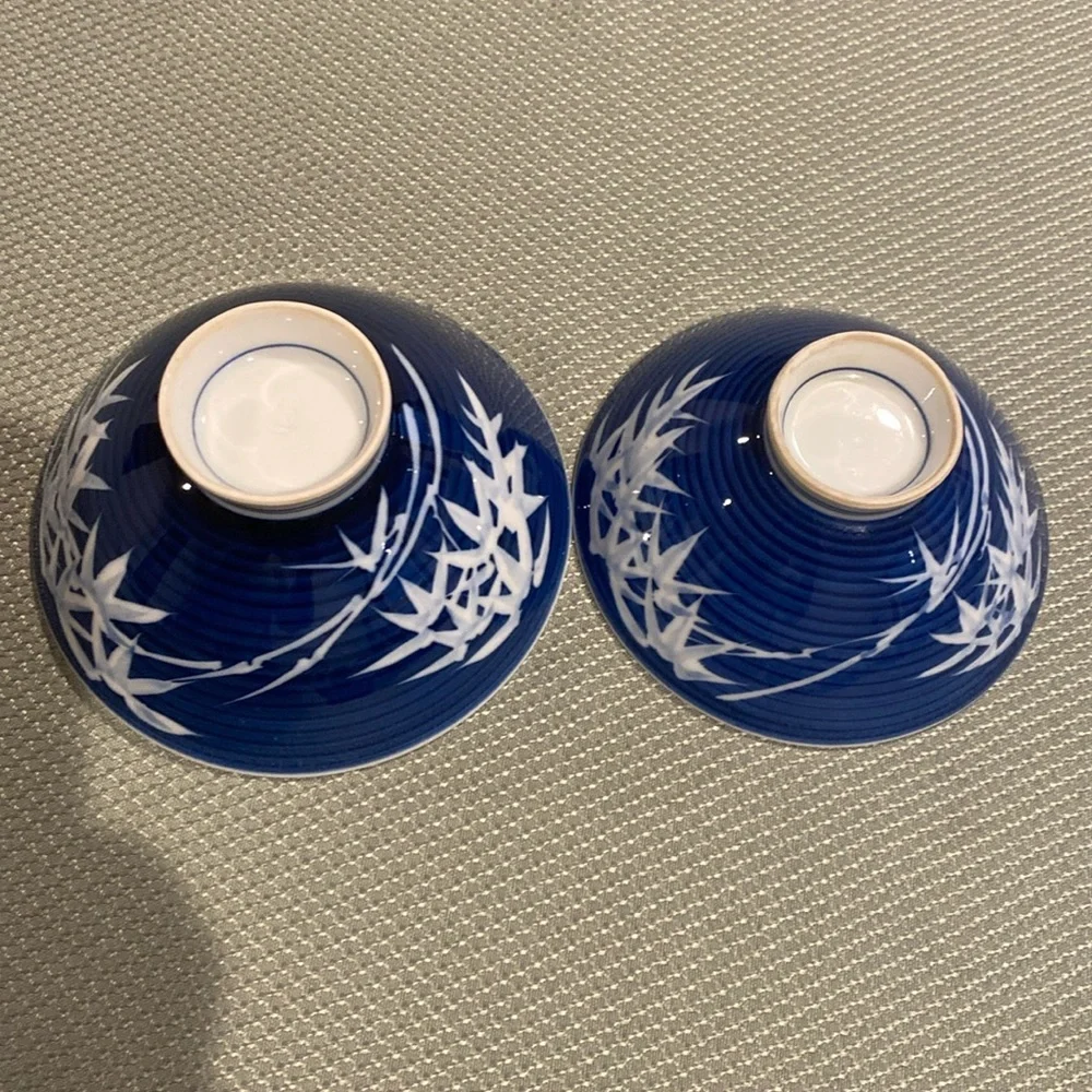Set of 2 Vintage Porcelain Rice Noodle Bowls